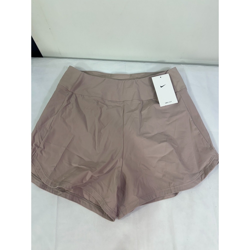 NWT Nike Dri-FIT Bliss Activewear Dress Light Taupe Size S Liner DV9455-272